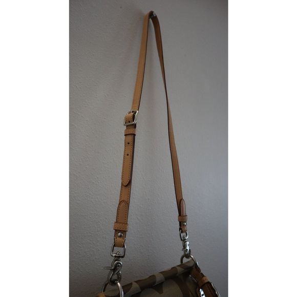 Coach Willis Brown Signature Canvas Leather ''70th Anniversary'' Crossbody Bag - Picture 7 of 16